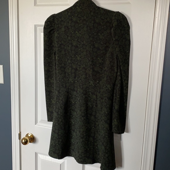 Topshop green pattern dress with neck tie - Picture 7 of 8